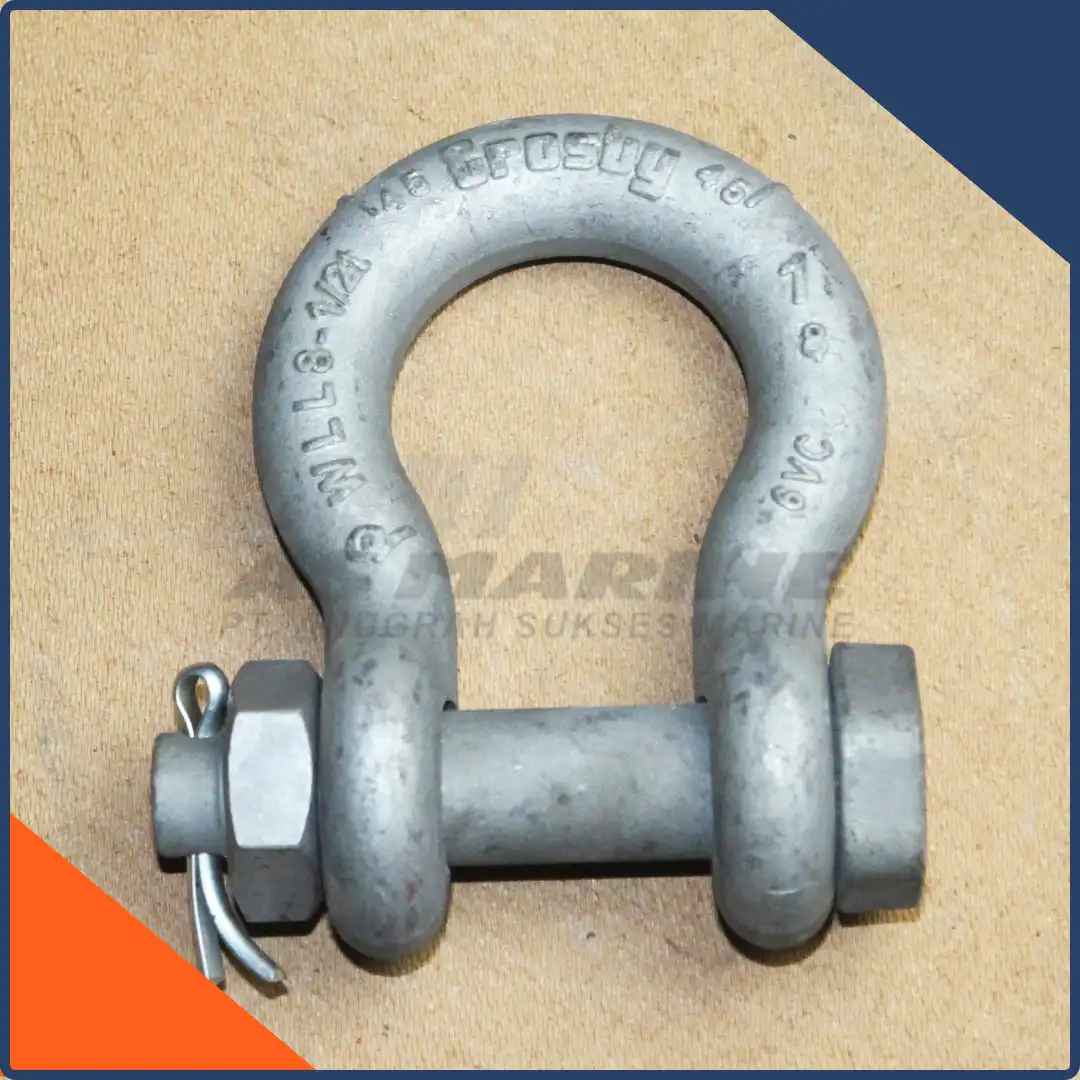 Bow Shackle / Segel Omega G2130A Bolt & Nut Alloy 1 Inch 8.5 Ton